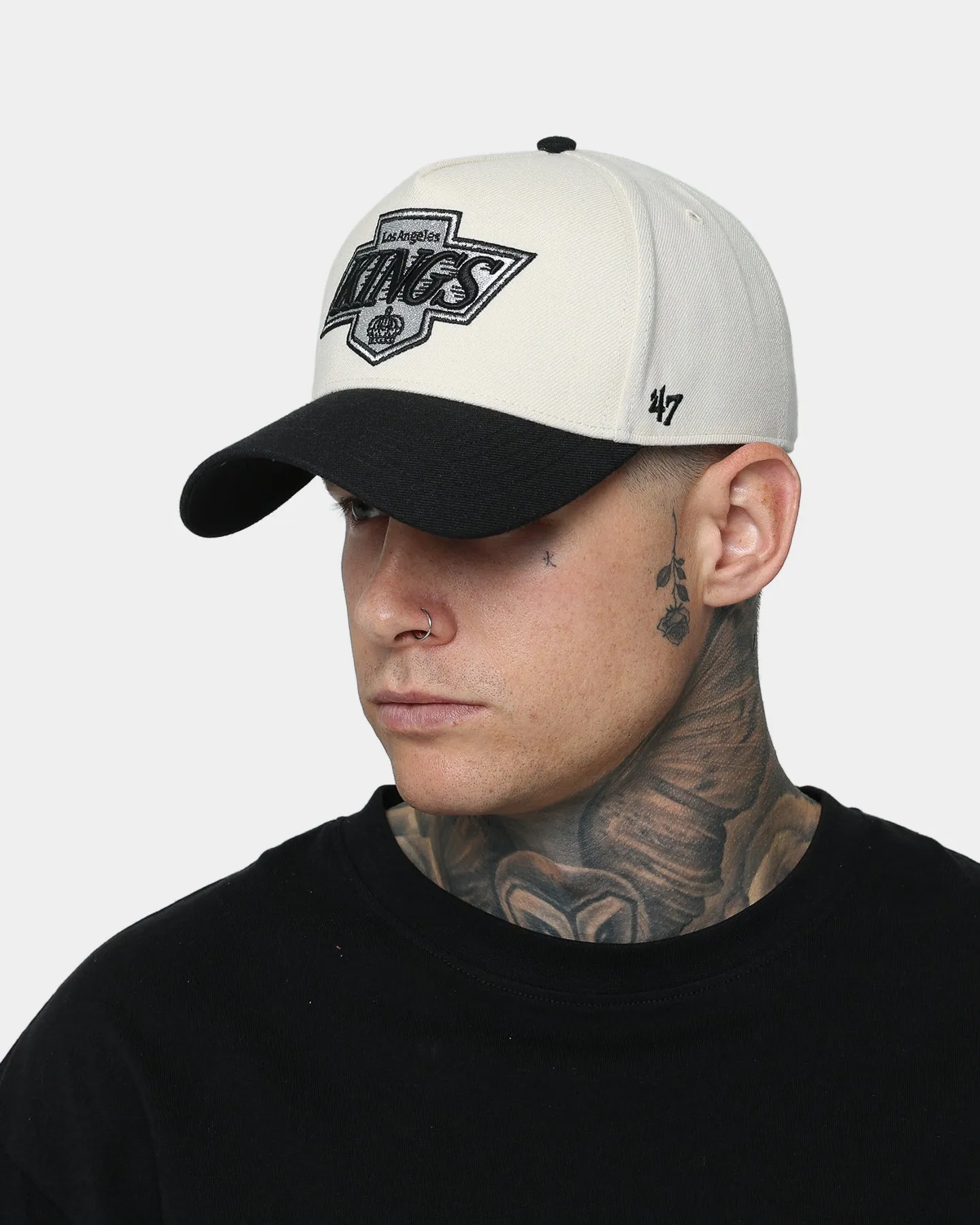 47 Brand Los Angeles Kings 'Off White/Team Logo' Replica MVP DT Snapback Natural