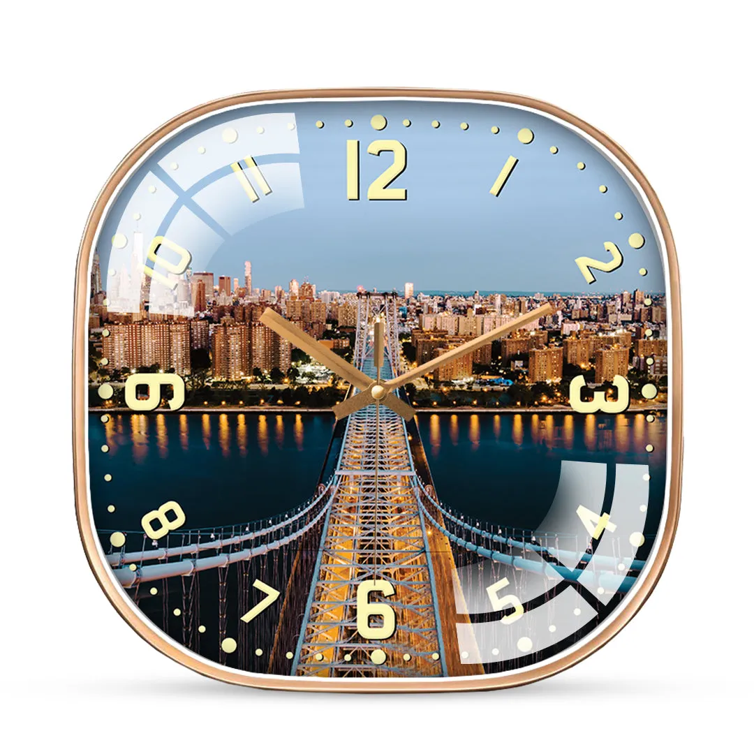 Aerial view newyork wall clock