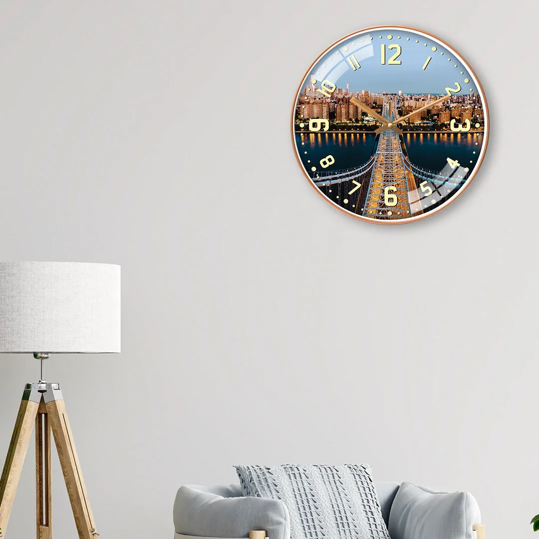 Aerial view newyork wall clock