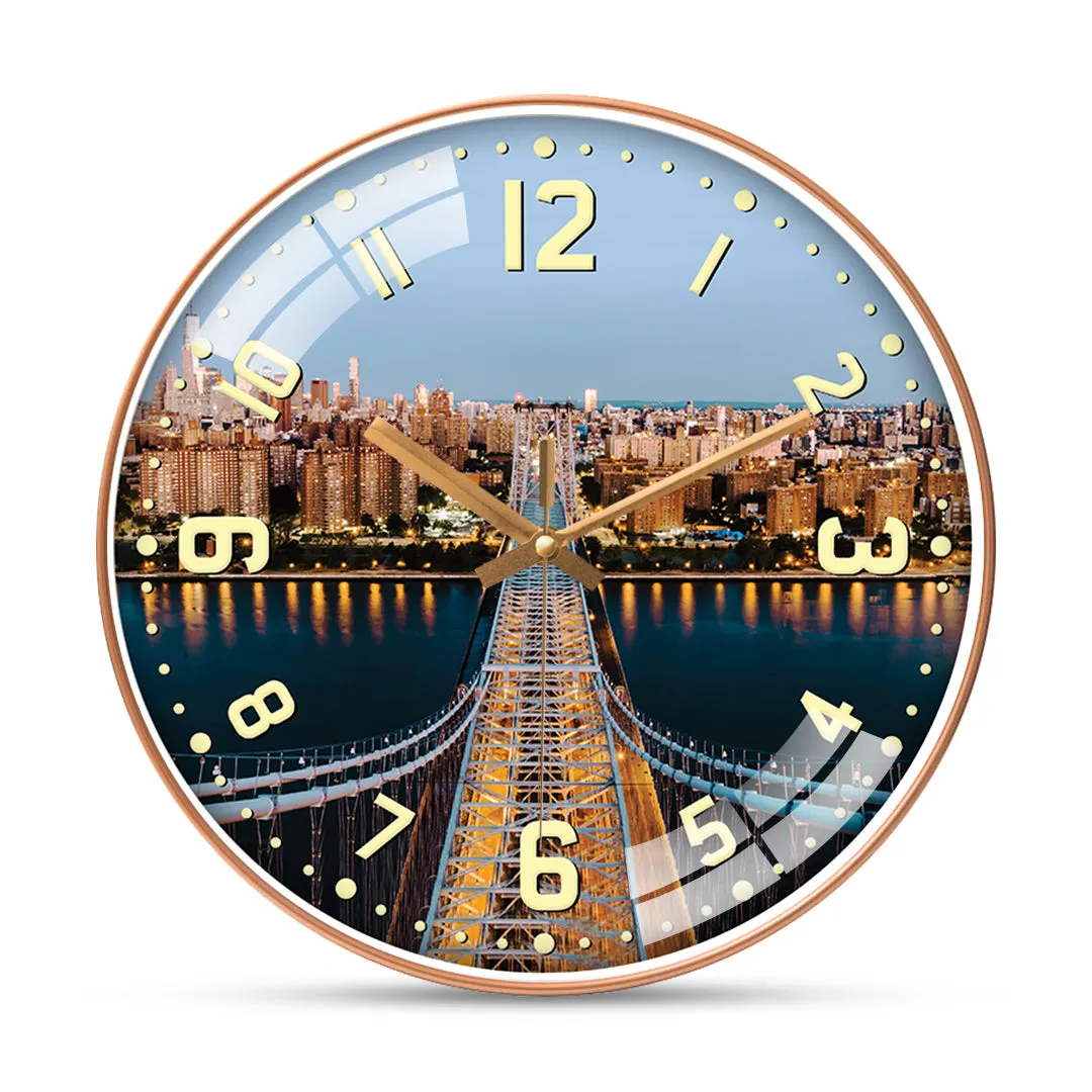 Aerial view newyork wall clock