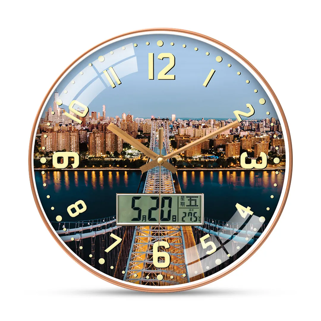 Aerial view newyork wall clock