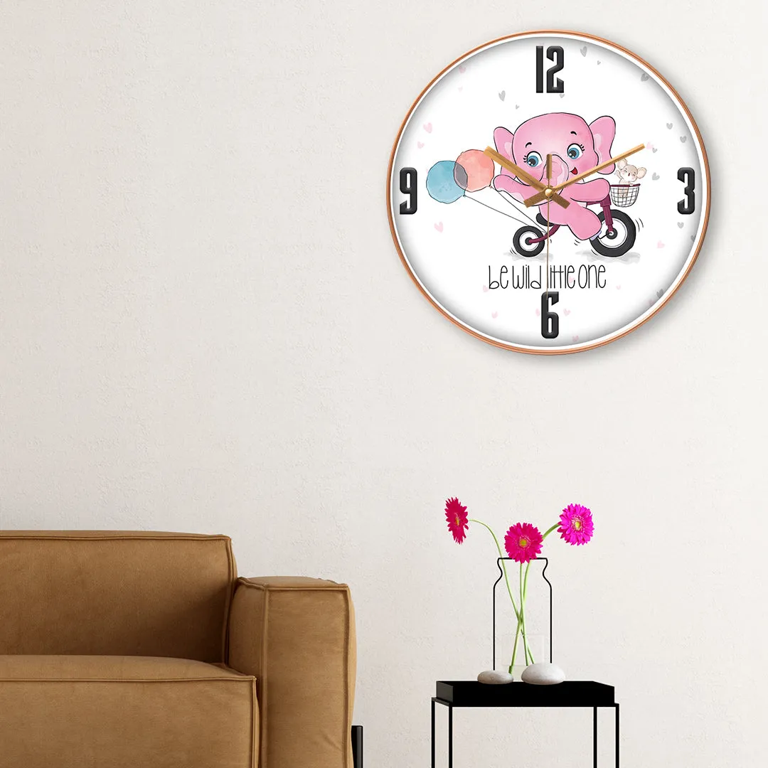 Baby elephant wall clock