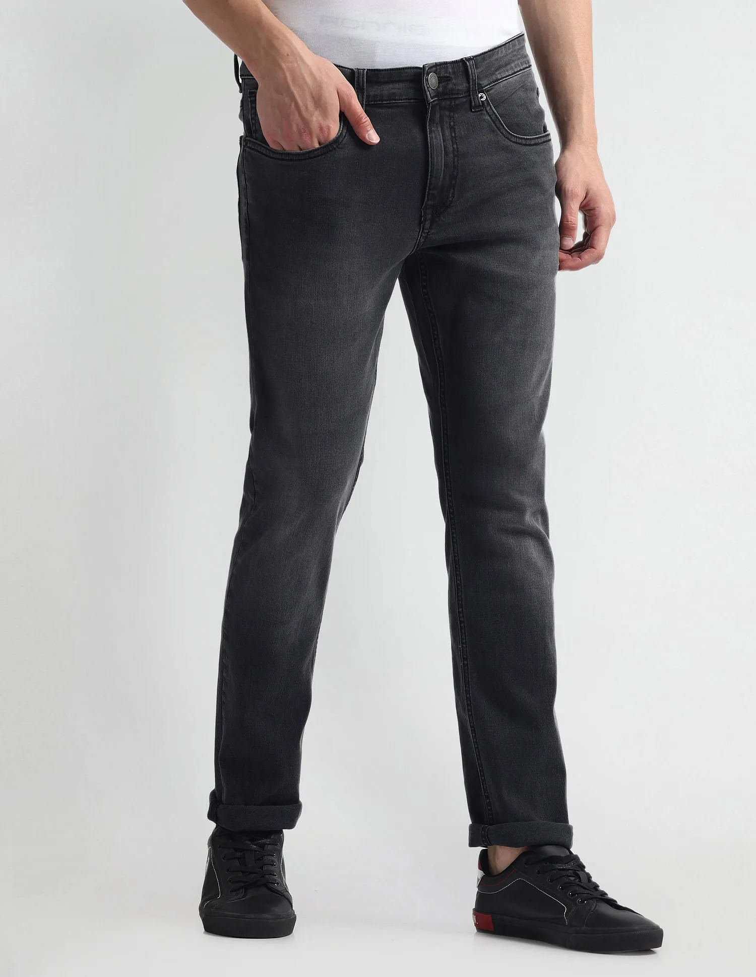 Brandon Slim Tapered Fit Grey Jeans