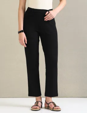 Cigarette Fit Ponte Roma Trousers