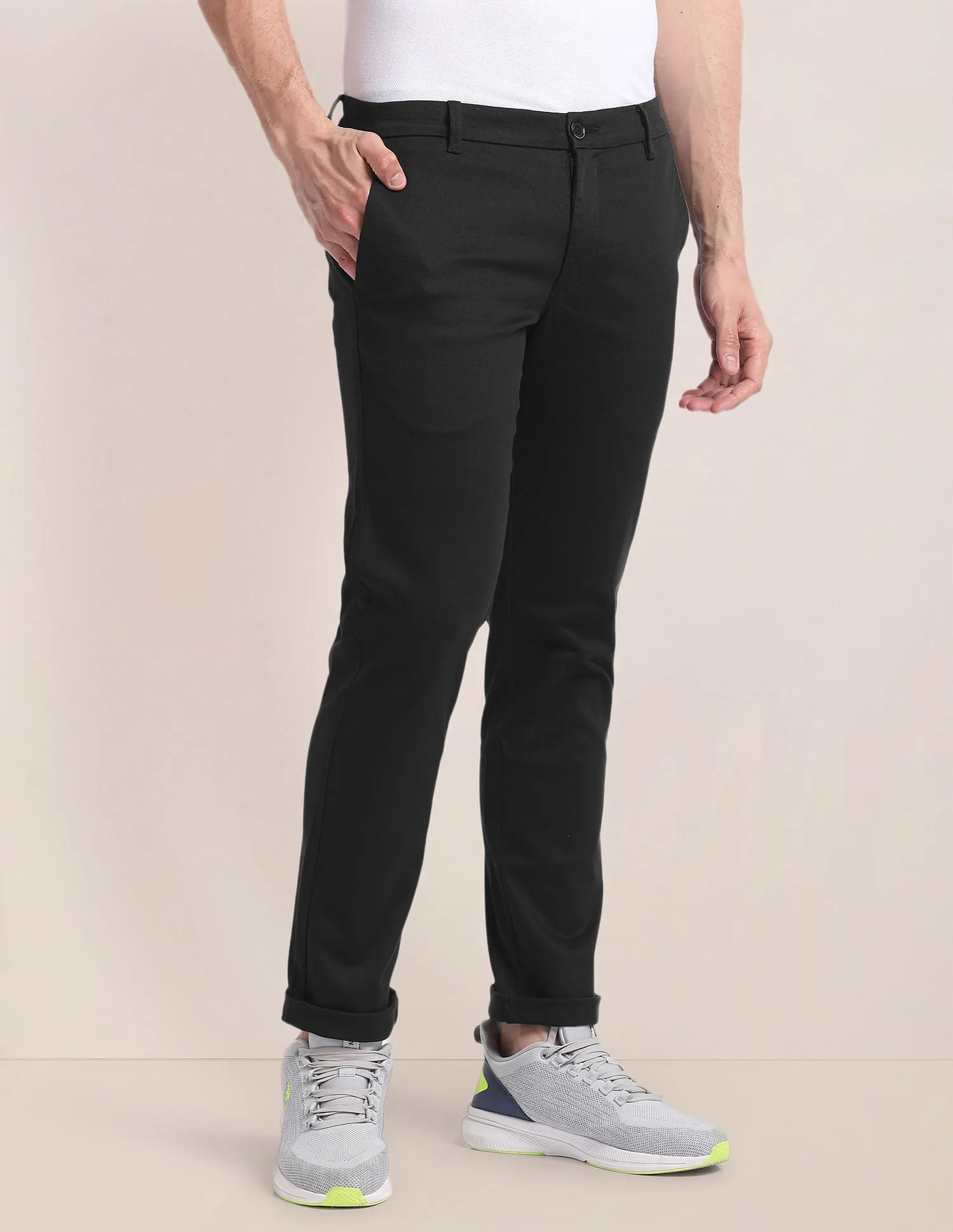 Denver Slim Fit Dobby Trousers