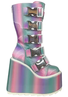 Dune Techno Platform Boots in Prizmatiq Pastel