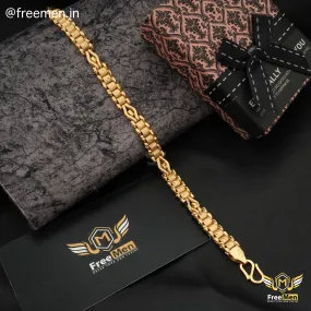 Freeman Elegant 4 Diamond shape Golden Bracelet for Men- FMB07