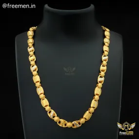 Freemen Elegant Lotus Round Nawabi Chain Gold Plated- FMGC17