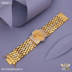 Freemen Gold Forming jaguar AD Bracelet for Men - FMGB32