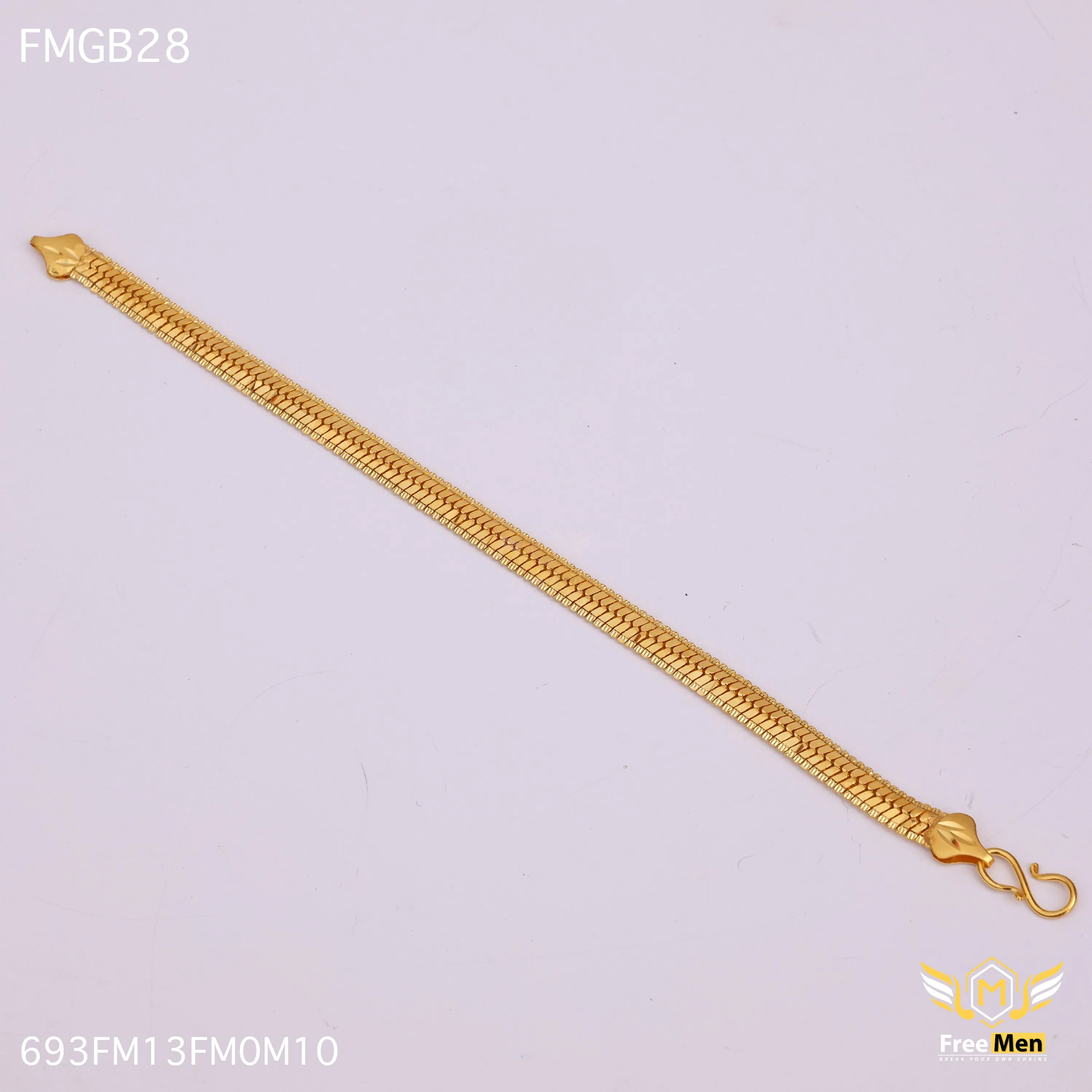 Freemen Gold Forming simple Design Bracelet for Men - FMGB28