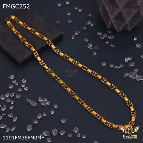 Freemen Gold Plated Laser Cutting Three Rings Chain For Men - FMC252