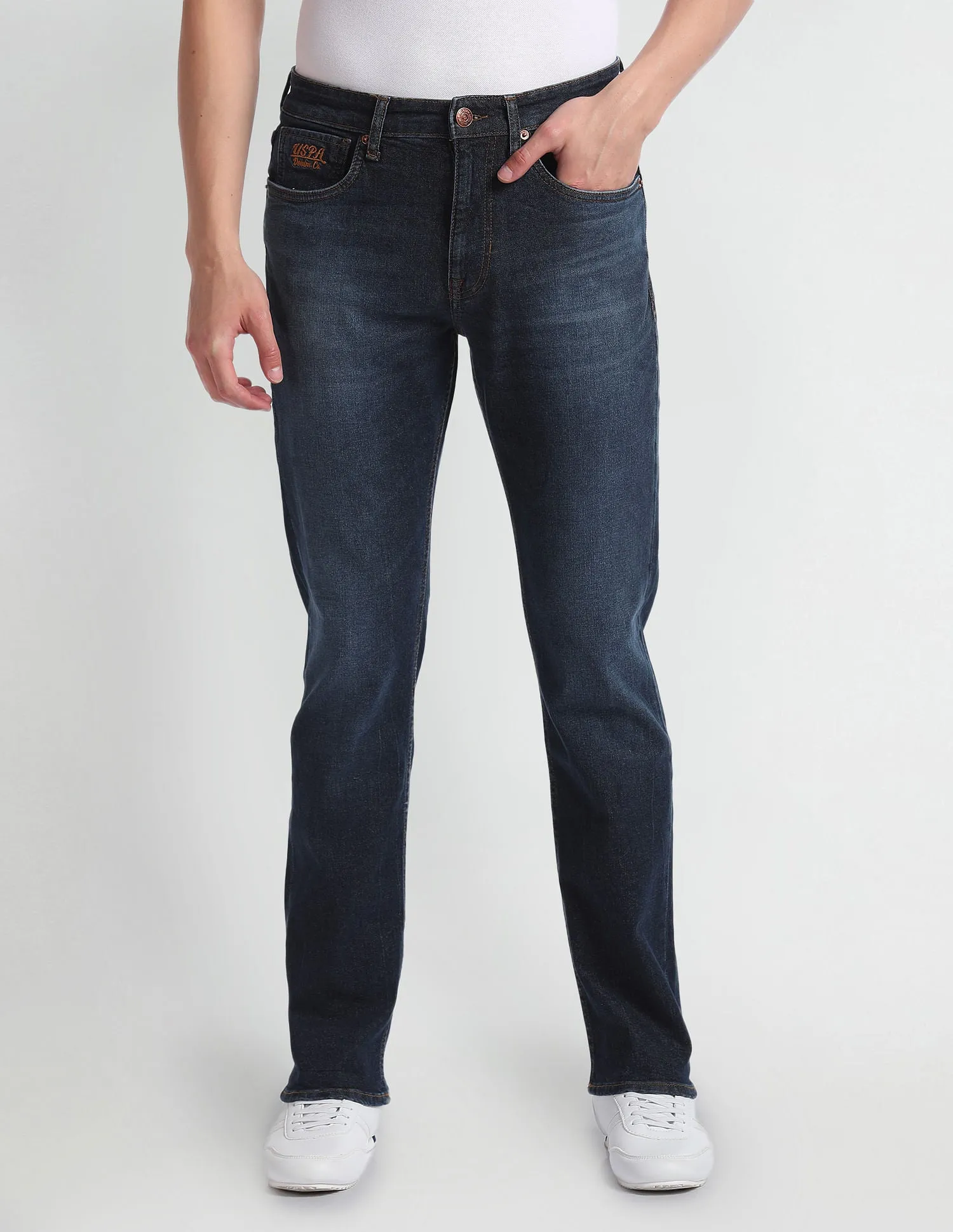 Harold Slim Straight Fit Blue Jeans