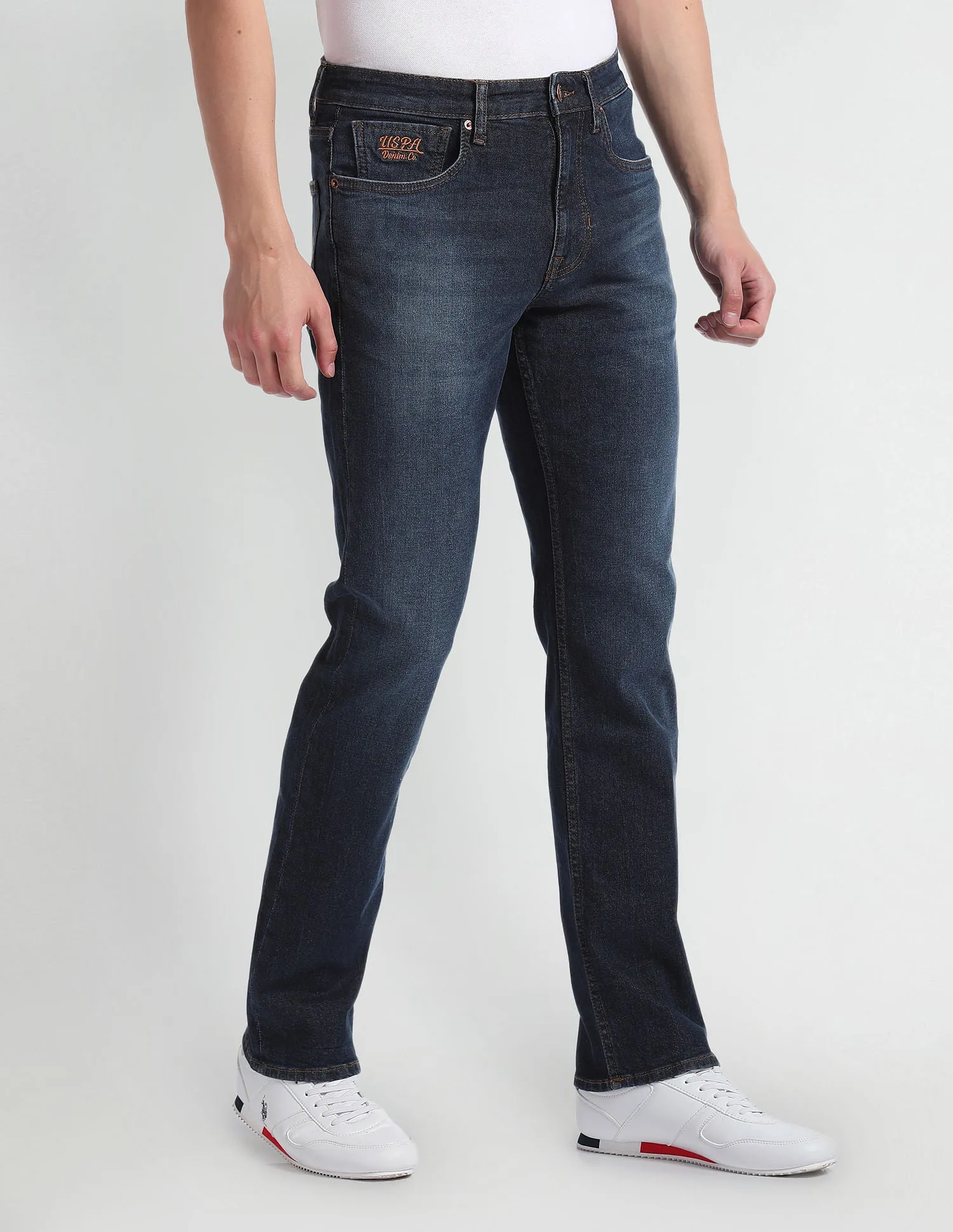 Harold Slim Straight Fit Blue Jeans