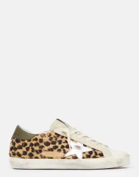 Leopard Print & Silver Superstar Sneakers