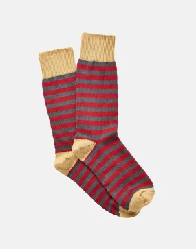 Men's Combed Cotton Stripe Socks – Lacquer & Slate