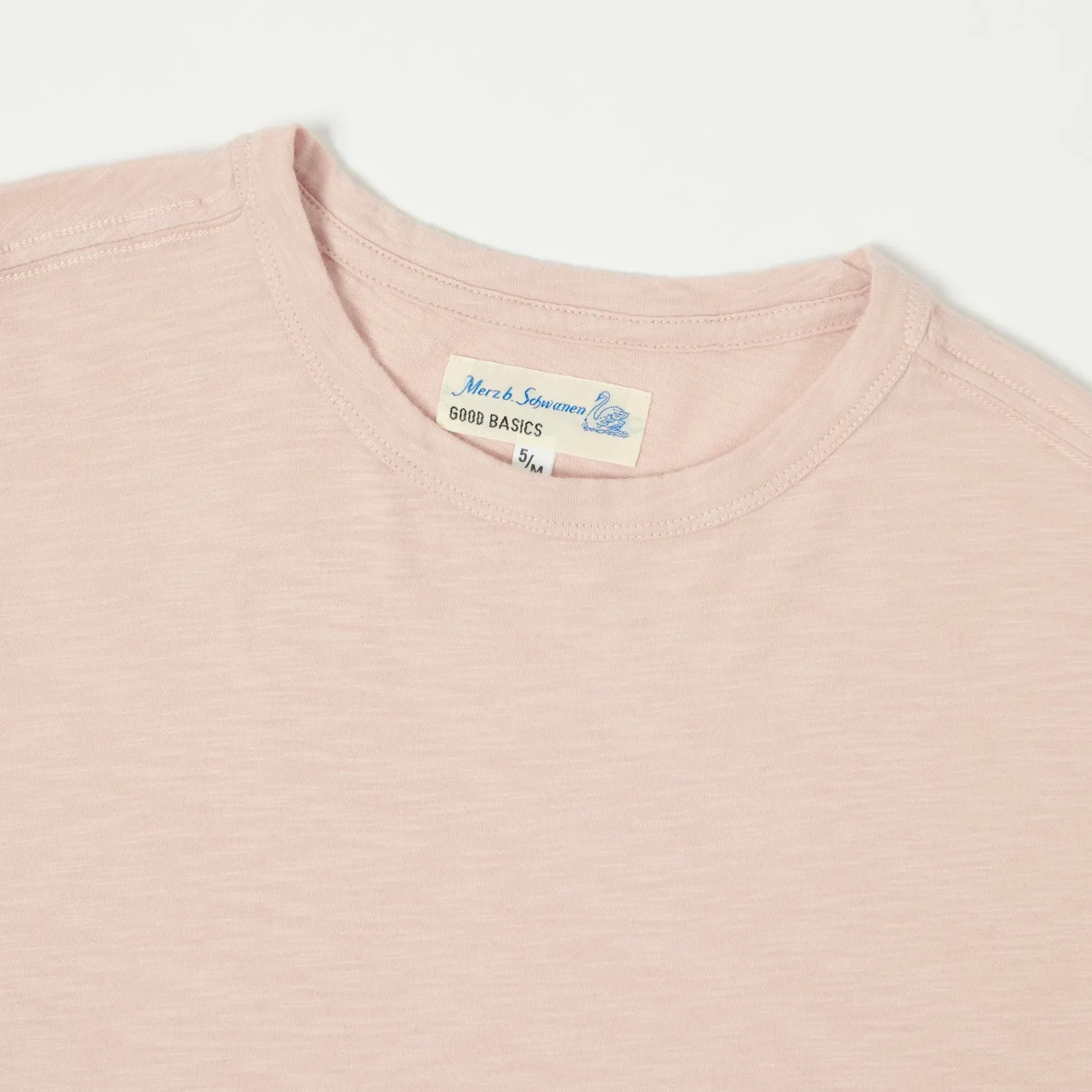 Merz b. Schwanen SCT04 Pima Slub Cotton Tee - Dusted Pink