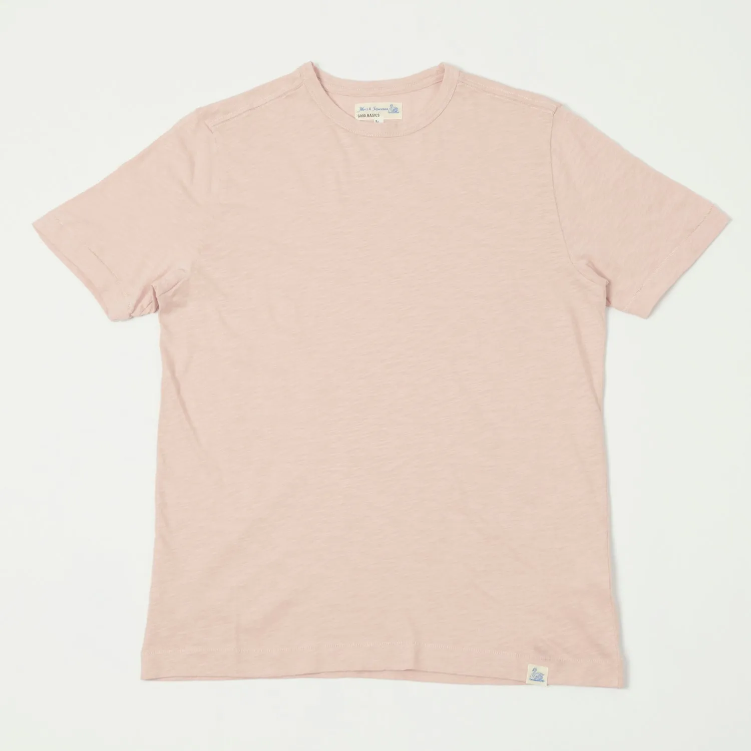 Merz b. Schwanen SCT04 Pima Slub Cotton Tee - Dusted Pink