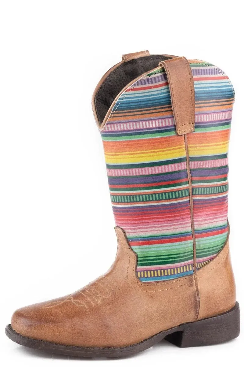 Roper Little Kids Boots Cora Serape Tan