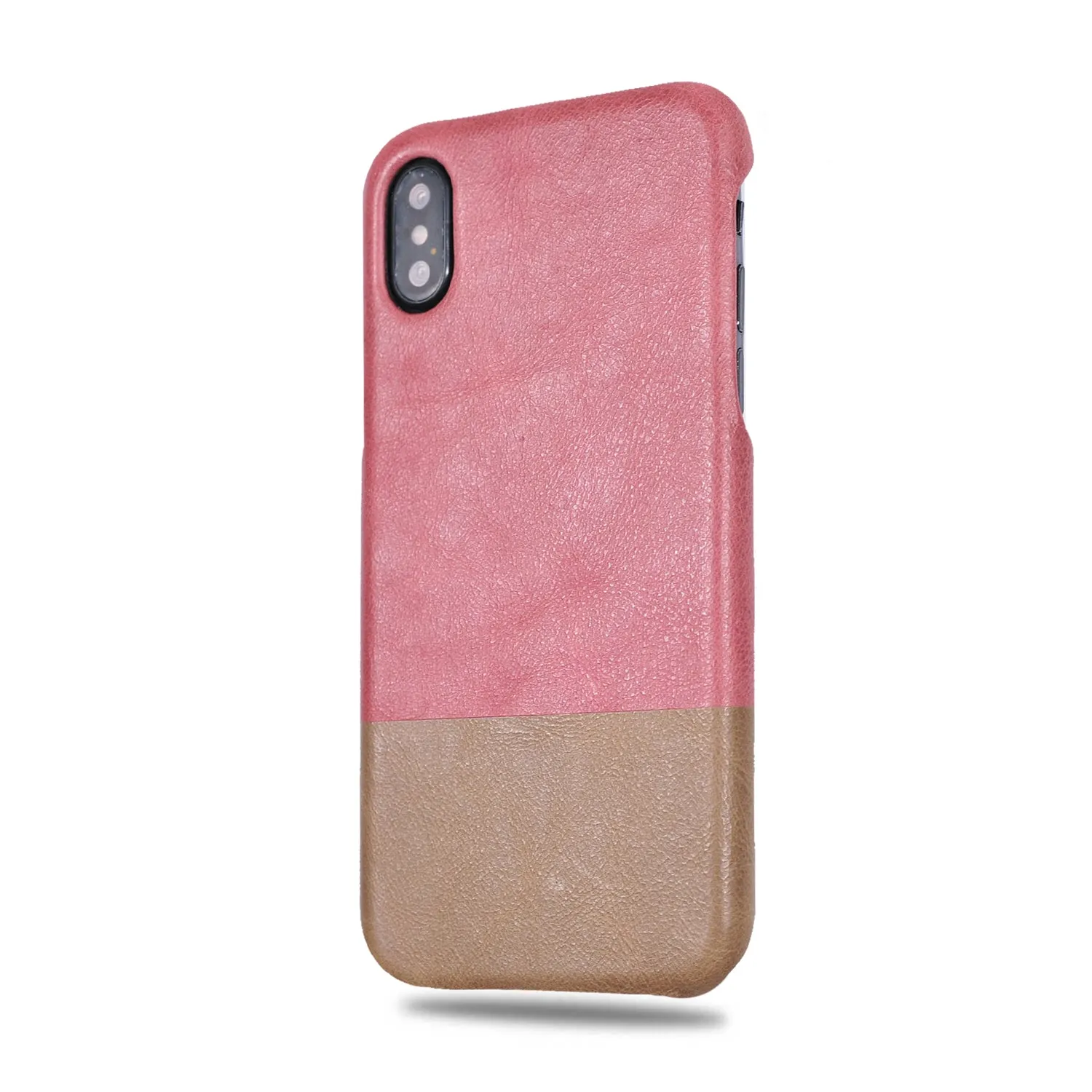 Rosewood Pink & Sage Green iPhone Xs Max Leather Case