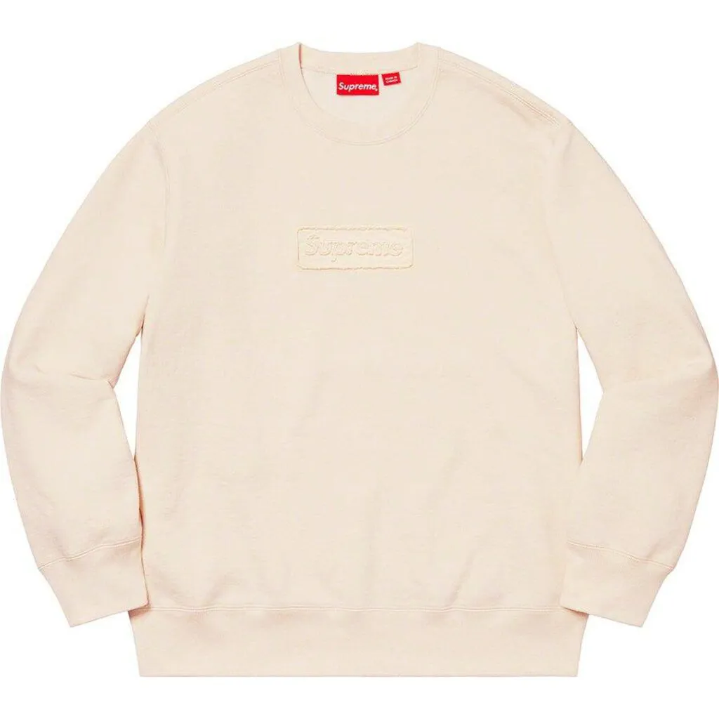 Supreme Cutout Box Logo Crewneck 'Natural'