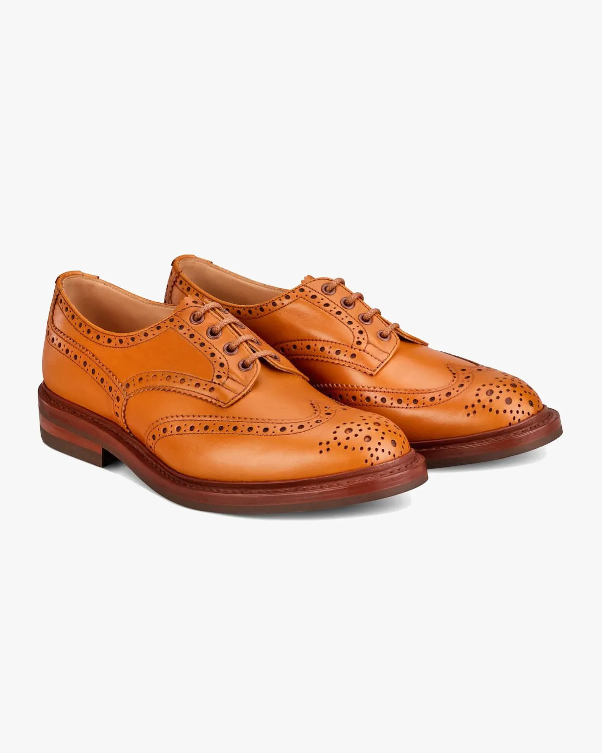 Trickers Bourton Country Derby Brogues - Acorn Antique / Dainite Sole