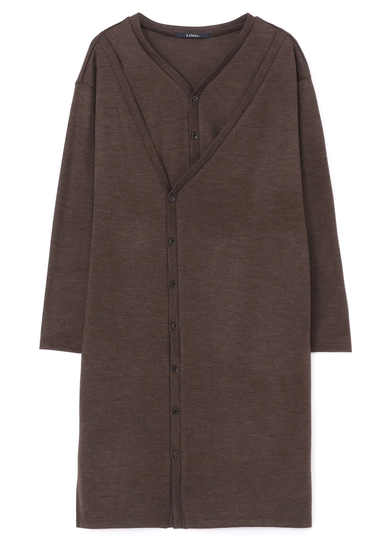 WOOL  LAYERED LONG CARDIGAN