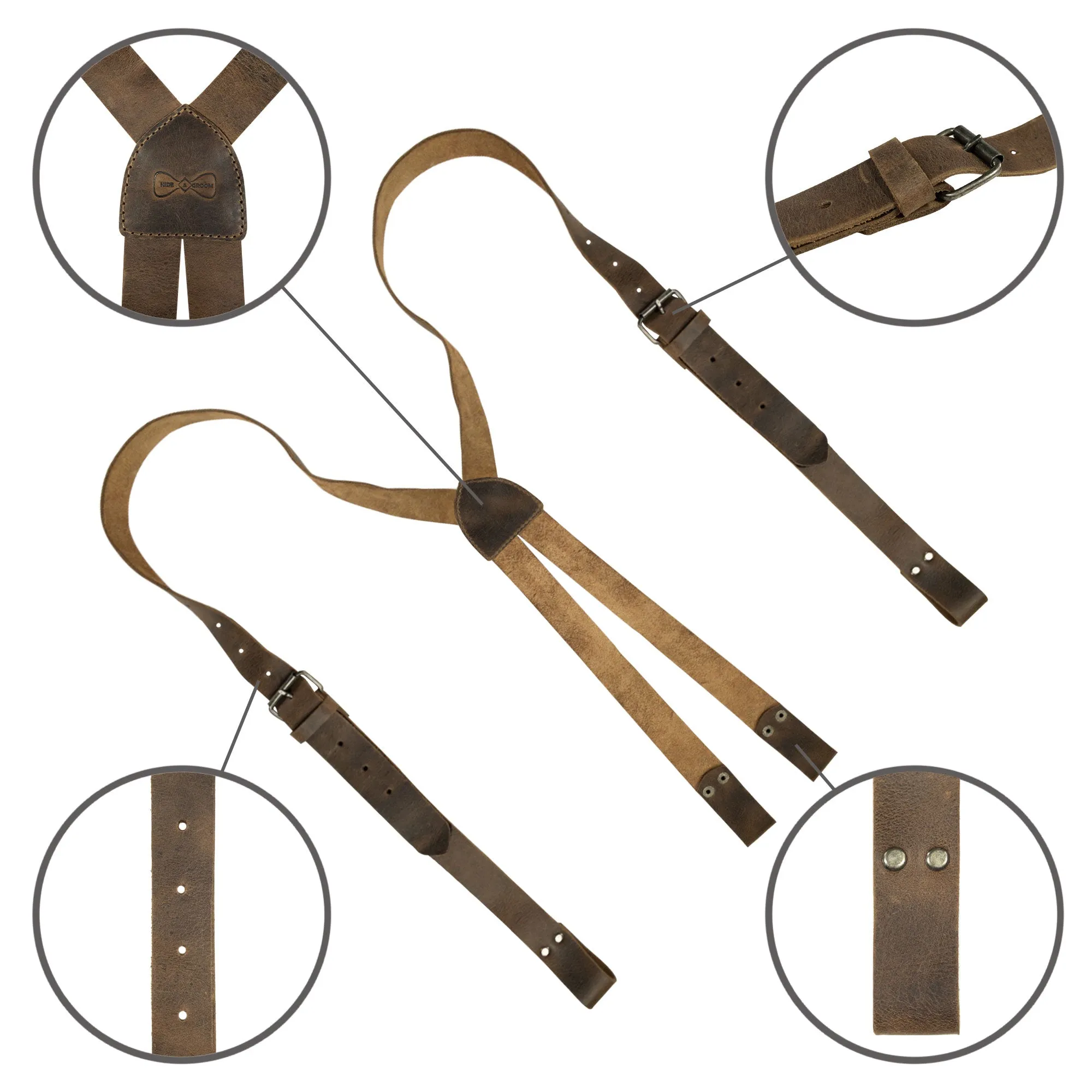 X Back Formal Suspenders with Belt Loops